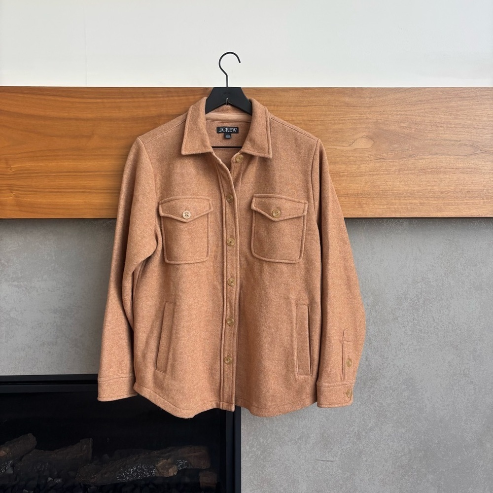 J.Crew Wool shirt-jacket in Camel, Size S